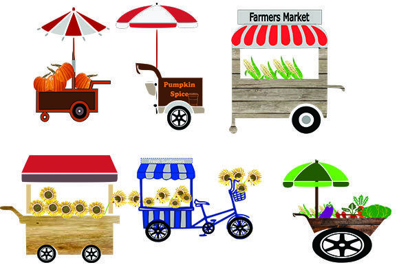 6 Street Carts: Graphics for Editorial & Web Design