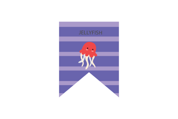 Animal Jellyfish Flag Note Paper Svg Graphics