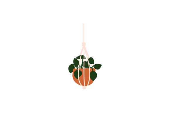 Boho Hanging Plant Graphics for Handmade Creations