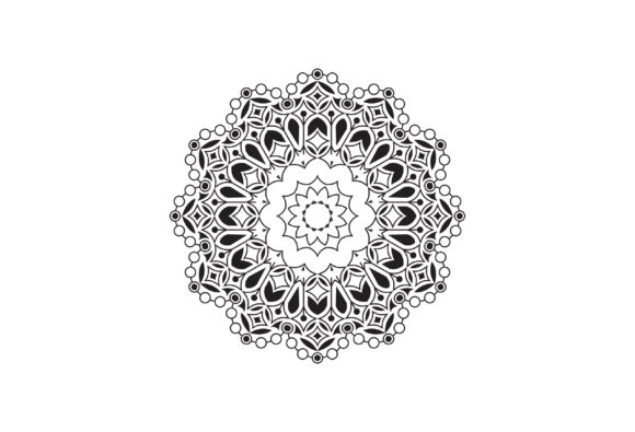 Circular Mandala Coloring Book Page: Graphics & Illustrations for Creative Projects