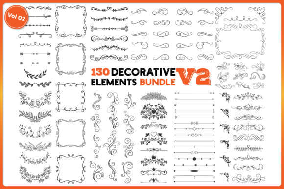 Decorative Elements Set V2 130 Designs