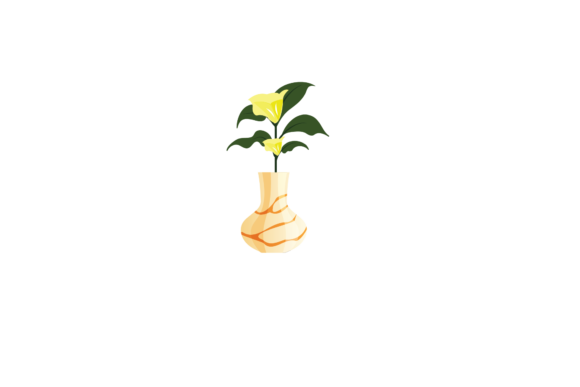 Decorative Flowers in a Vase Svg: Graphics & Icons for Branding