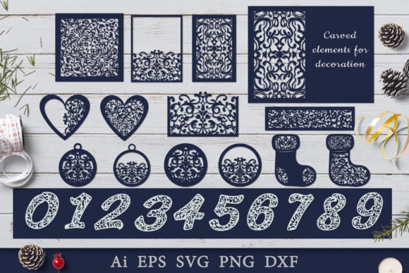 Decorative Items. Template for Crafts