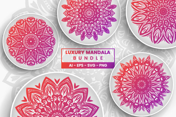 Decorative Mandala Design Bundle for Graphics and Backgrounds