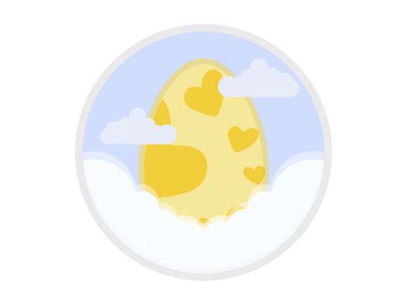 Easter Egg Bunny Decorative Love Graphics and Icons