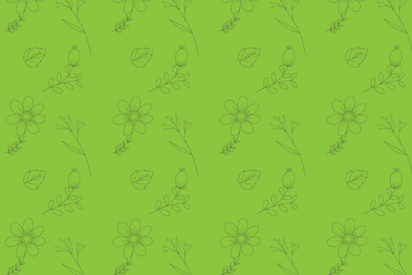 Floral Green Wallpaper Decorative Art