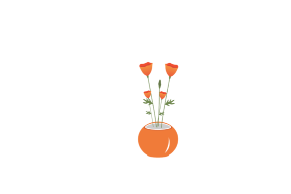 Flowers Decorative in a Vase Svg