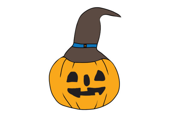 Halloween Pumpkin with Hat – Graphics and Illustrations