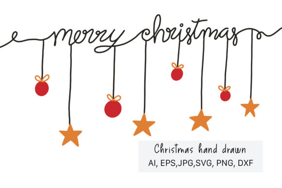 Hand Lettered Merry Christmas Graphics and Illustrations