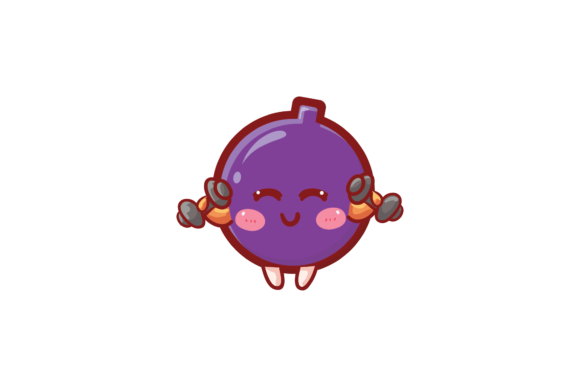 Kawaii Christmas Decoration Ball Purple