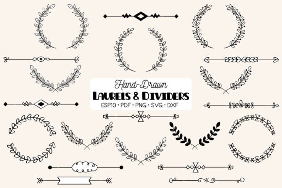 Laurels Divider Leaf, Border, Wreath