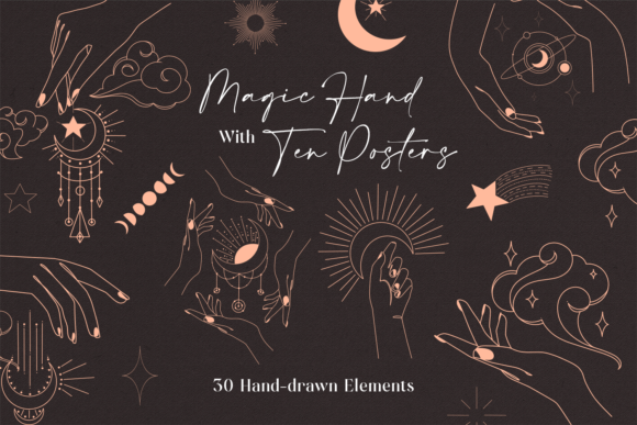 Magic Hand Line Art: Graphics for Real Local Business Branding