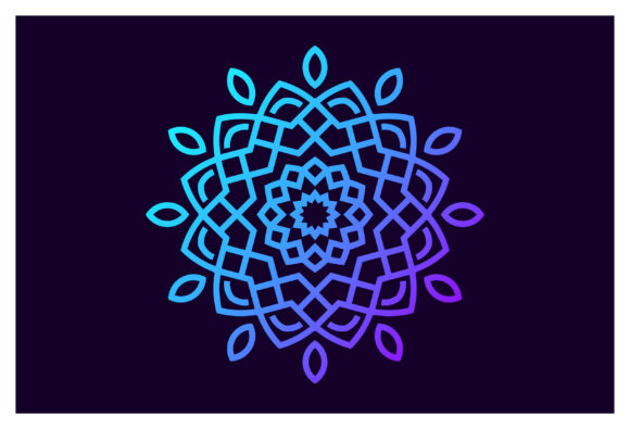Modern Coloring Flower Mandala Ornament Graphics
