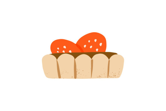 Tart Cake Strawberries Whipped Cream Graphics